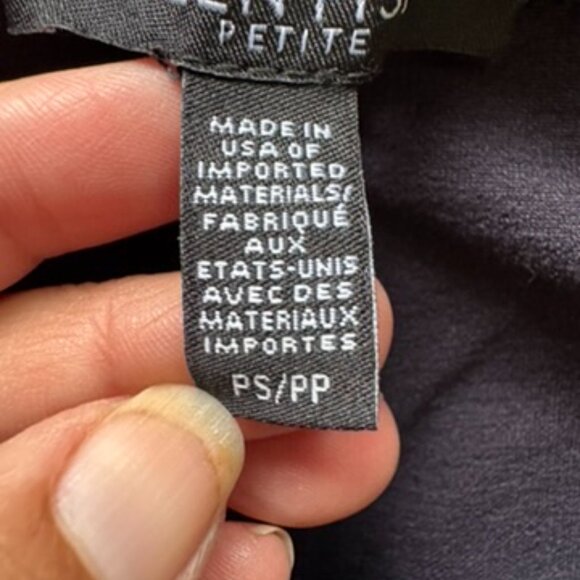 Eileen Fisher Pull On Straight Leg Pants Womens Petite Small Navy/Gray - Picture 5 of 10